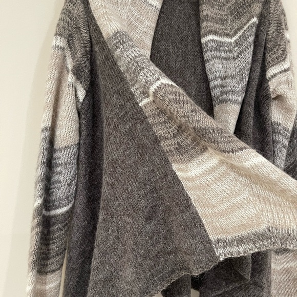 Sisters Wool Blend Knit Waterfall Open Front Cardigan Size S/M - Picture 5 of 9